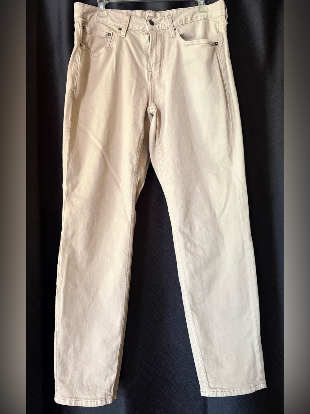 Men's Khaki Straight-Leg Pants